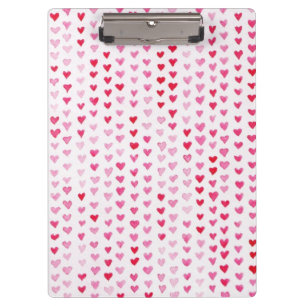 Carpeta De Pinza Corazones de la acuarela