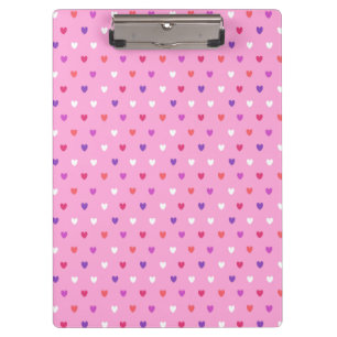 Carpeta De Pinza Corazones de polka de color rosa