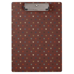 Carpeta De Pinza Corazones de polka en marrón kilim