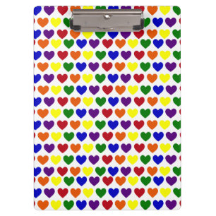 Carpeta De Pinza Corazones del arco iris