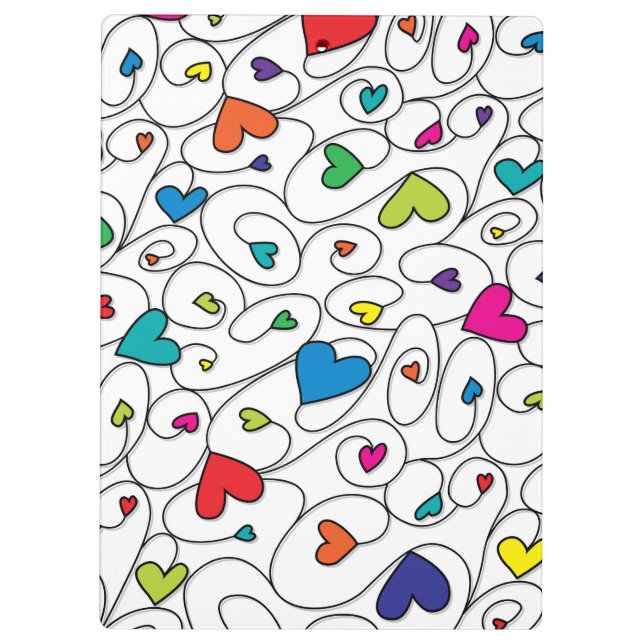 Carpeta De Pinza Corazones resplandecientes (Reverso)