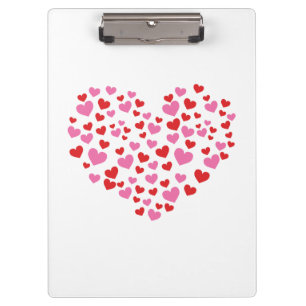 Carpeta De Pinza Corazones Rojo Y Rosa