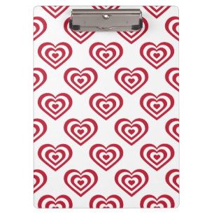 Carpeta De Pinza Corazones rojos