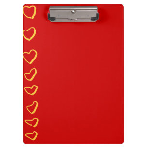 Carpeta De Pinza Corazones rojos