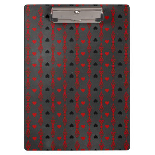 Carpeta De Pinza Corazones Rojos Negros Día de San Valentín Gótico 