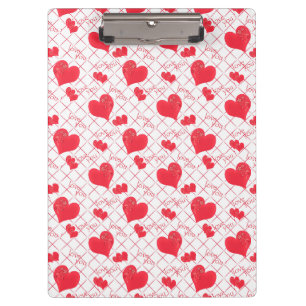 Carpeta De Pinza Corazones rojos, texto, "te amo" .