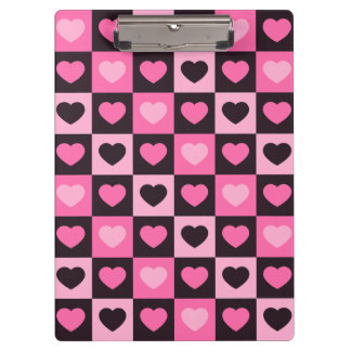 Carpeta De Pinza Corazones rosa claro rosa intenso burgundy a cuadr