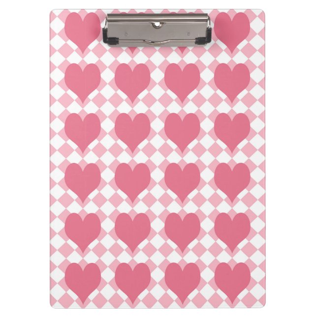 Carpeta De Pinza Corazones rosados (Anverso)