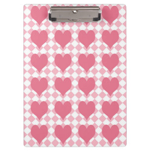 Carpeta De Pinza Corazones Rosas