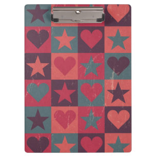 Carpeta De Pinza Corazones y rosa del modelo de estrellas
