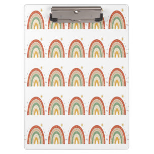 Carpeta De Pinza Corbata con patrón de arcoíris boho