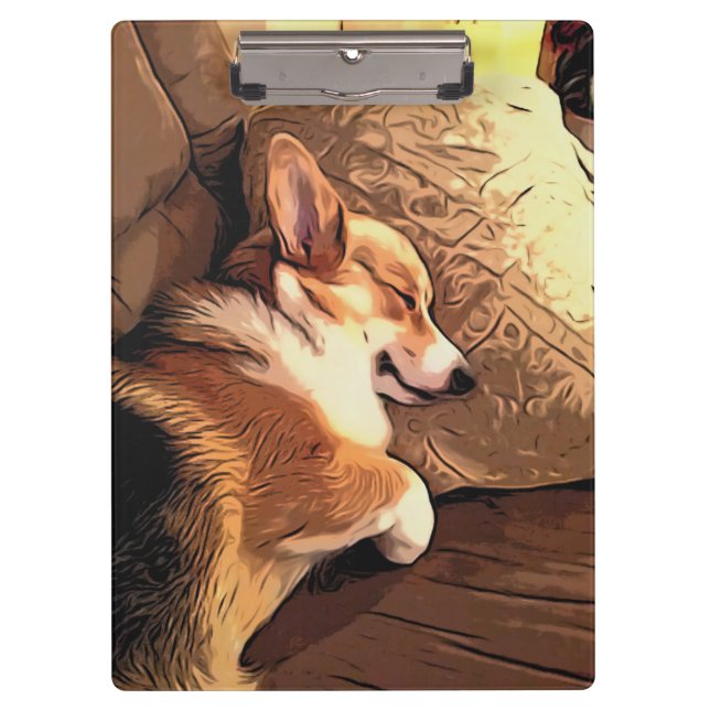 Carpeta De Pinza Corgi el dormir Galés (Anverso)