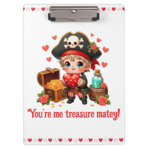 Carpeta De Pinza Corto El día de San Valentín pirata
