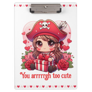 Carpeta De Pinza Corto El día de San Valentín pirata