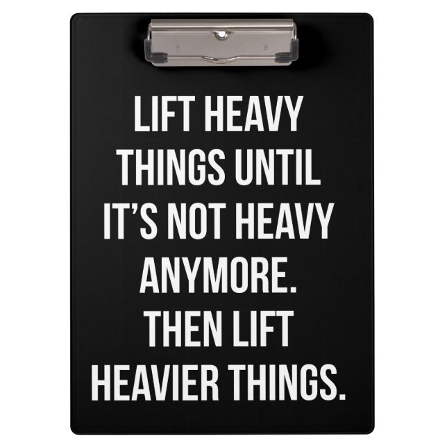 Carpeta De Pinza Cosas pesadas levadizas - Gimnasio motivacional di (Anverso)