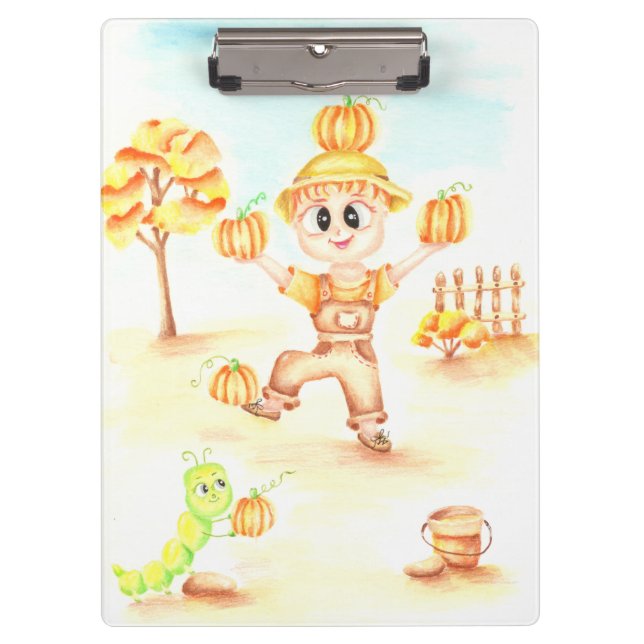 Carpeta De Pinza Cosecha de moras niño de jengibre (Anverso)