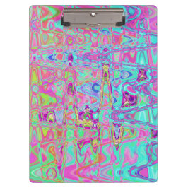 Carpeta De Pinza Cósmico, Resumen, Aqua, Rosa Caliente, Retro, Manz