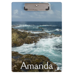 Carpeta De Pinza Costa Rocosa y Océano Azul de Aruba