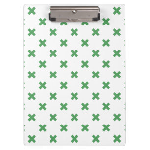 Carpeta De Pinza Costillas de cruz verde sobre blanco