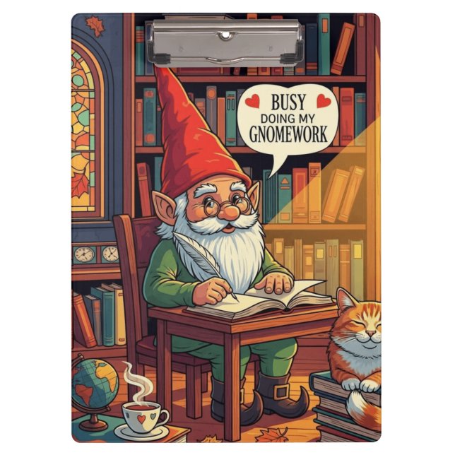 Carpeta De Pinza Cosy gnome haciendo su gnometría (Anverso)