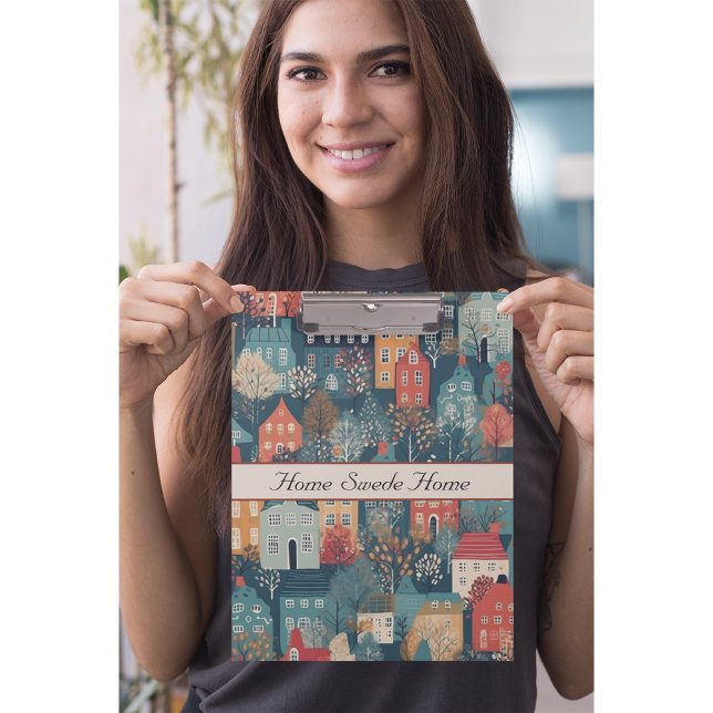 Carpeta De Pinza Cosy Hygge Village Nordic Folk Art, personalizado (Subido por el creador)