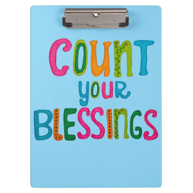 Carpeta De Pinza Count your Blessings (Anverso)