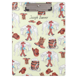 Carpeta De Pinza Cowboy y caballo de la placa de clip