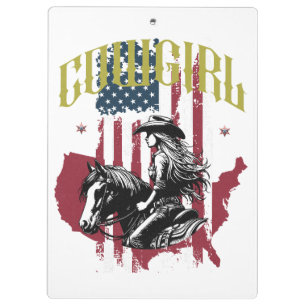 CARPETA DE PINZA COWGIRL USA