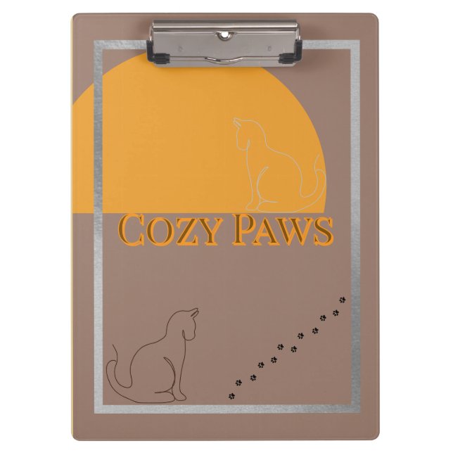 Carpeta De Pinza Cozy Paws Clipboard (Anverso)