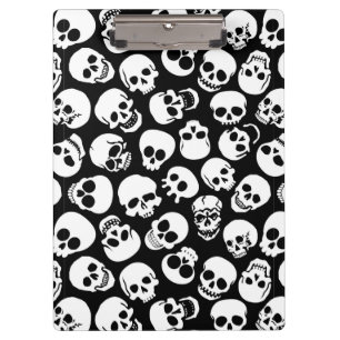 Carpeta De Pinza Cráneos en modelo negro del fondo