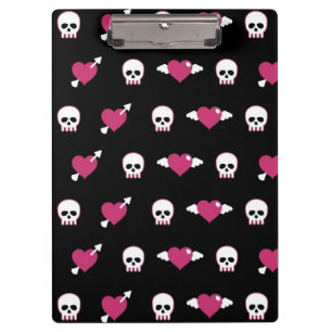 Carpeta De Pinza Cráneos y corazones
