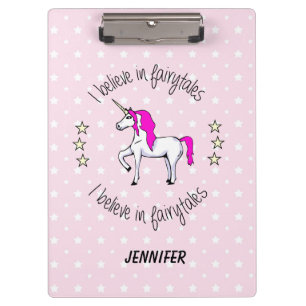 Carpeta De Pinza Crea en chicas del dibujo animado del unicornio de