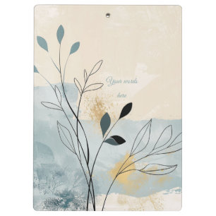 Carpeta De Pinza Crea tu propia aurora floral minimalista azul dora