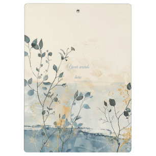 Carpeta De Pinza Crea Tu Propio Minimalista Floral Azul Beige Solea