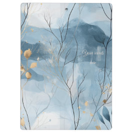 Carpeta De Pinza Create Your Own Dusky Golden Floral Minimalist