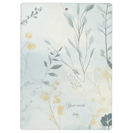 Carpeta De Pinza Create Your Own Soft Golden Flowers Minimalist
