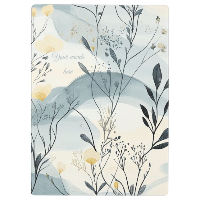 Carpeta De Pinza Create Your Own Summer Hills Floral Minimalist (Reverso)