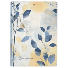 Carpeta De Pinza Create Your Own Sunny Blue Leaves Minimalist