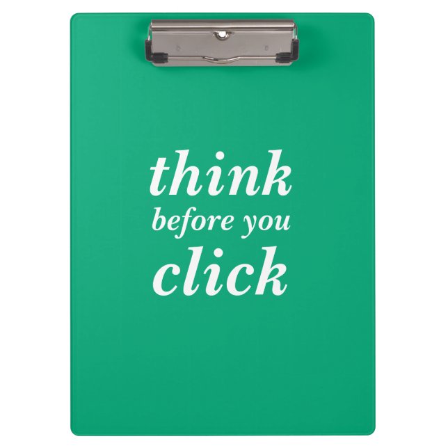 Carpeta De Pinza Create Your Own | think before you click | (Anverso)