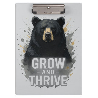 Carpeta De Pinza Crecimiento majestuoso Arte de oso negro