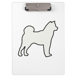 Carpeta De Pinza Crema de silueta Shiba Inu