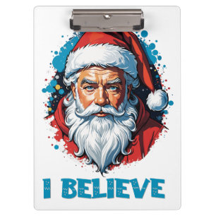 Carpeta De Pinza Creo en el diseño del graffiti de Santa Claus