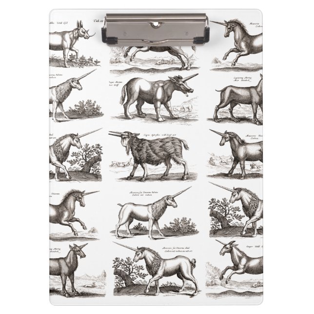 Carpeta De Pinza Criatura Mítica Clásica Unicorniana (Anverso)