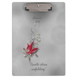 Carpeta De Pinza Crimson Butterfly Bloom clipboard