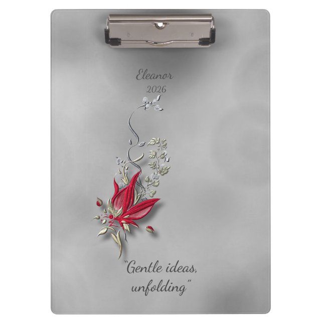 Carpeta De Pinza 	Crimson Butterfly Bloom clipboard  (Anverso)