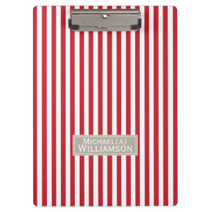 Carpeta De Pinza Crimson de moda Elegante rojo brillante y blanco r