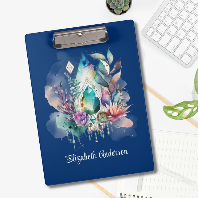 Carpeta De Pinza Cristales Magos Boho Navy Dreamcatcher (Subido por el creador)