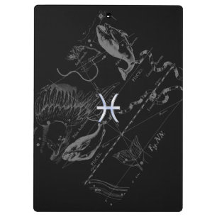 Carpeta De Pinza Crome como Rótulo del zodiaco de Piscis en