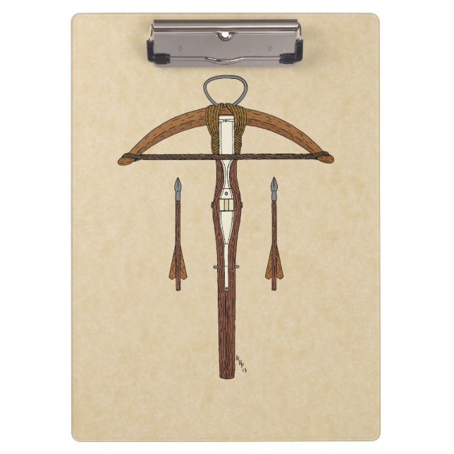 Carpeta De Pinza Crossbow medieval con pernos (Anverso)