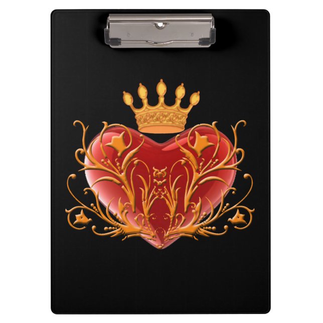 Carpeta De Pinza Crown Filigree Heart Clipboard (Anverso)